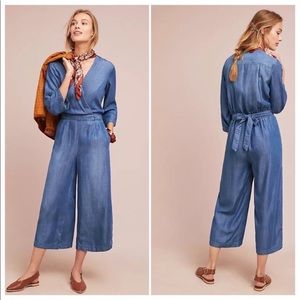 Anthropologie Cloth & Stone Chambray Jumpsuit - Size XS